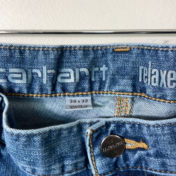 Carhartt relaxed fit straight jeans men’s size 38x32 blue - Picture 2 of 7